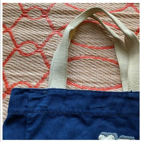 Abercrombie and Fitch canvas bag tote dark blue. - Picture 2 of 6